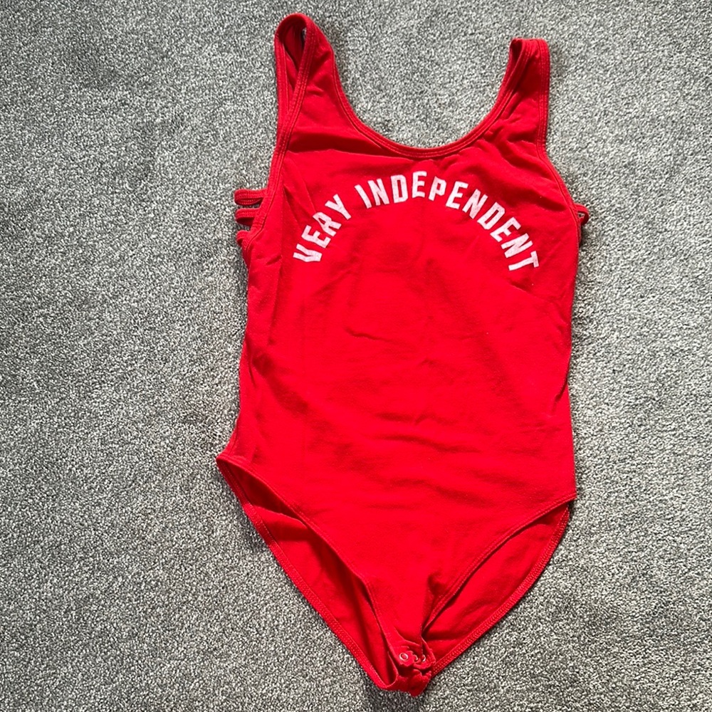 PINK Victoria's Secret Bold Red Bodysuit